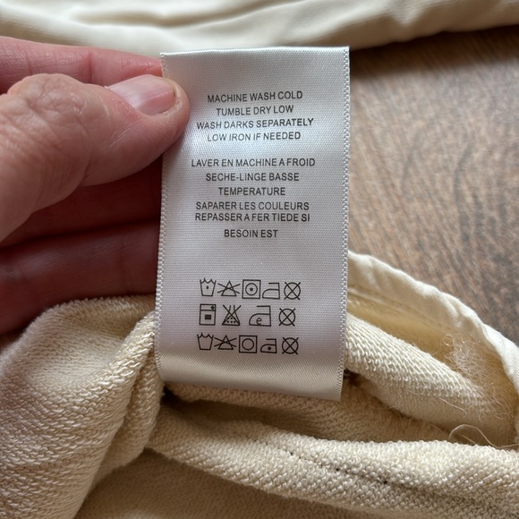 Anthropologie Eri & Ali Top Fringe Trim Black Cream Blouse Women Size Medium - Picture 7 of 12